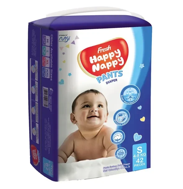 Fresh Happy Nappy Pants Baby Diaper (4-8Kg) - S 42pcs