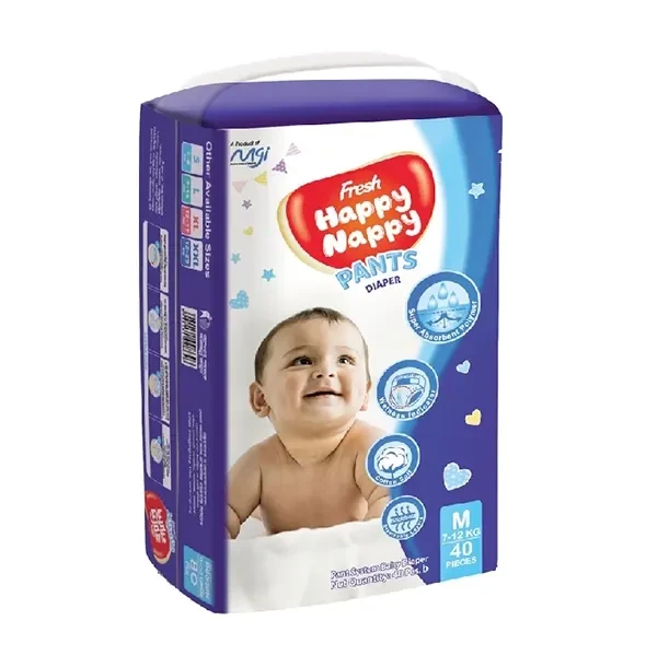 Fresh Happy Nappy Pants Baby Diaper (7-12Kg) - M 40pcs